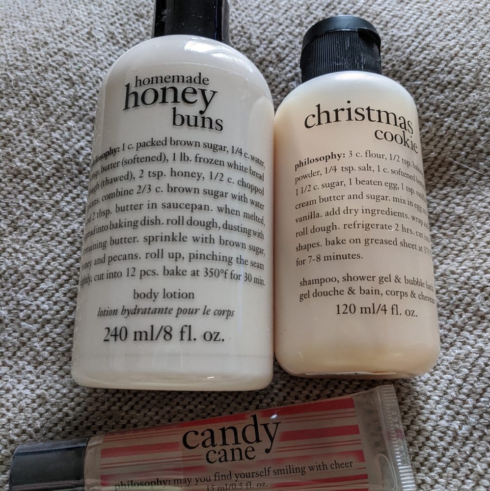 Lot of 3 Holiday Flavor Philosophy Body Products